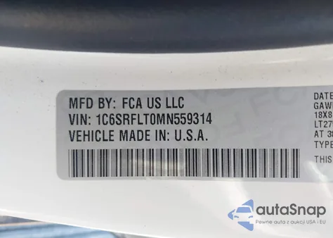 2021 Ram 1500 Rebel 4X4 5'7 Box from USA, damaged, VIN 1C6SRFLT0MN559314